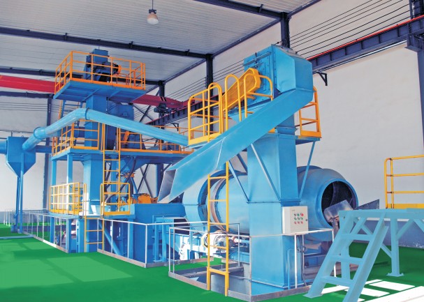 通过式破壳落沙线