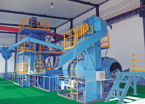 通过式破壳落沙线